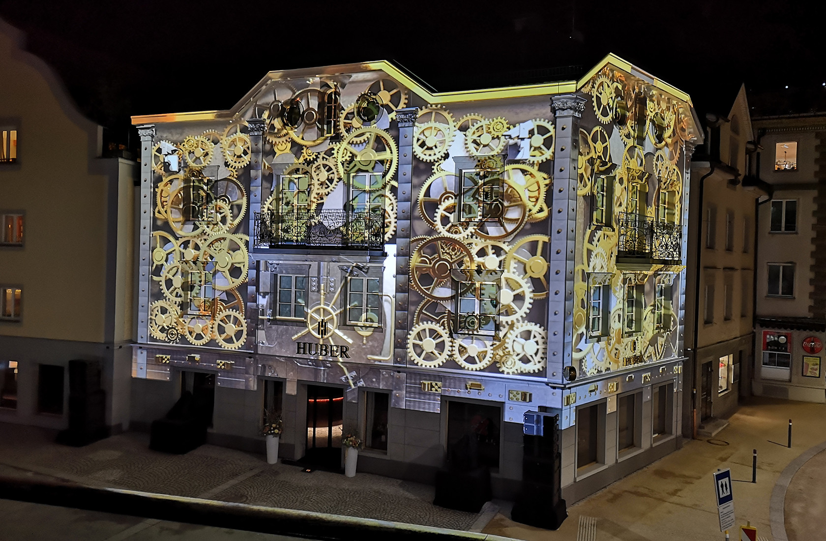 Projektion Firmenevent Bregenz Huber Eröffnung 3D Videomapping Österreich